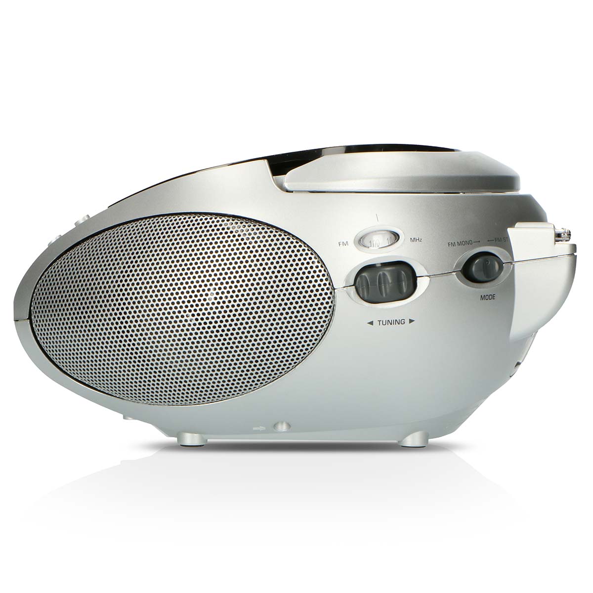 Draagbare stereo FM-radio met CD-speler Zwart/zilver - Afbeelding 6