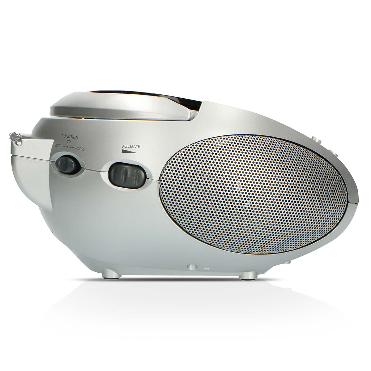 Draagbare stereo FM-radio met CD-speler Zwart/zilver - Afbeelding 8