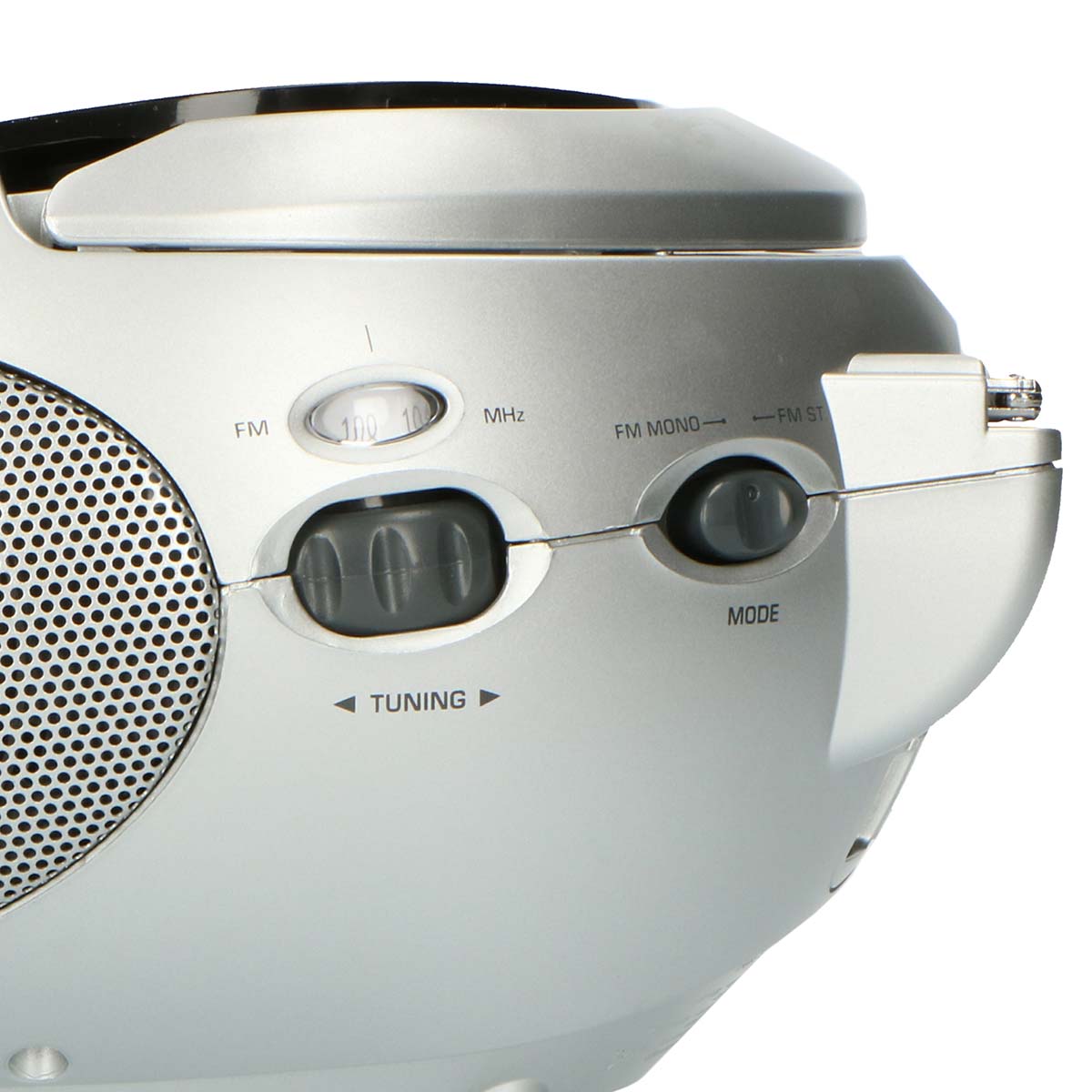 Draagbare stereo FM-radio met CD-speler Zwart/zilver - Afbeelding 9