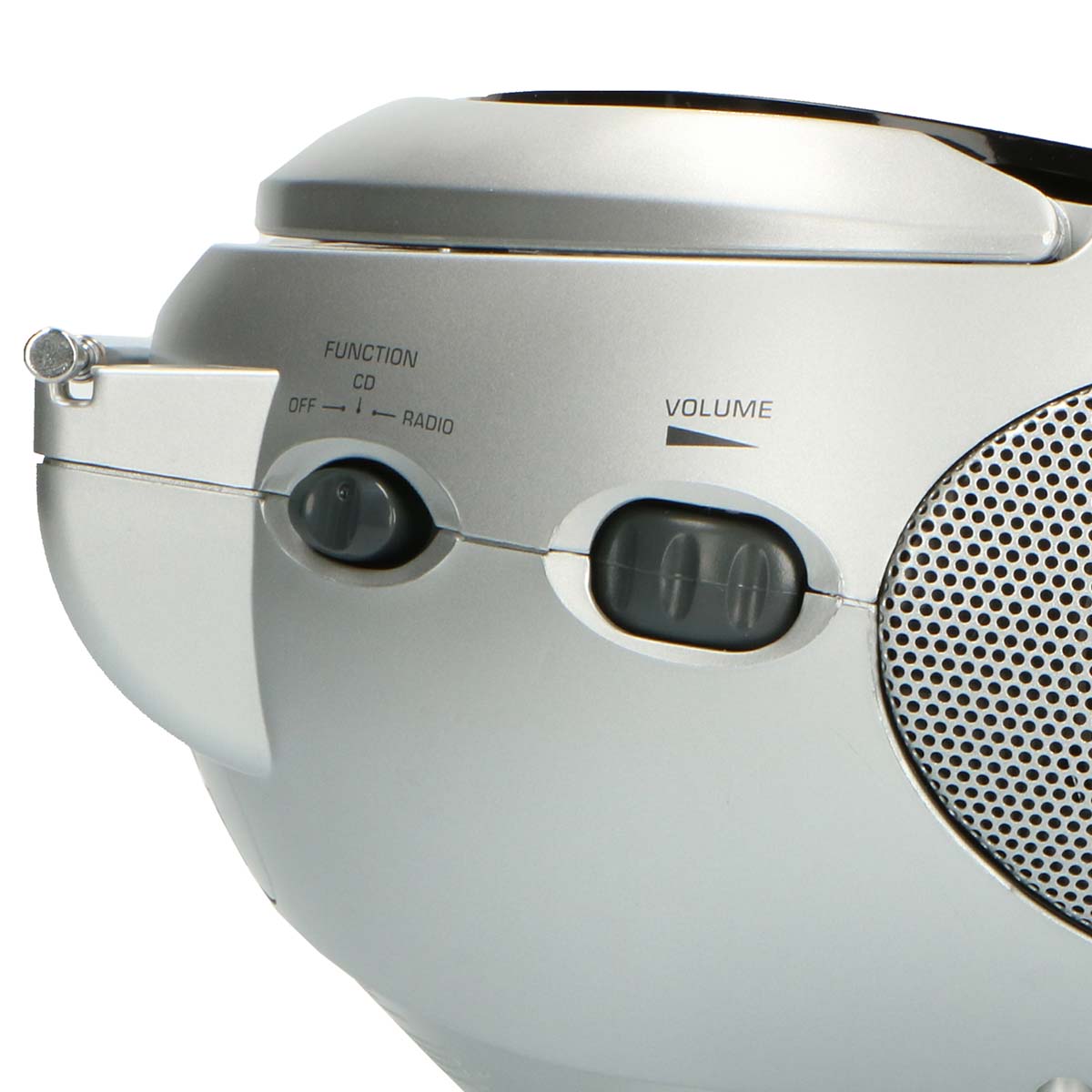 Draagbare stereo FM-radio met CD-speler Zwart/zilver - Afbeelding 10
