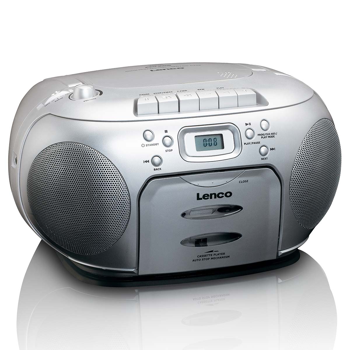 Portable FM Radio CD- Cassette player Silver - Afbeelding 5