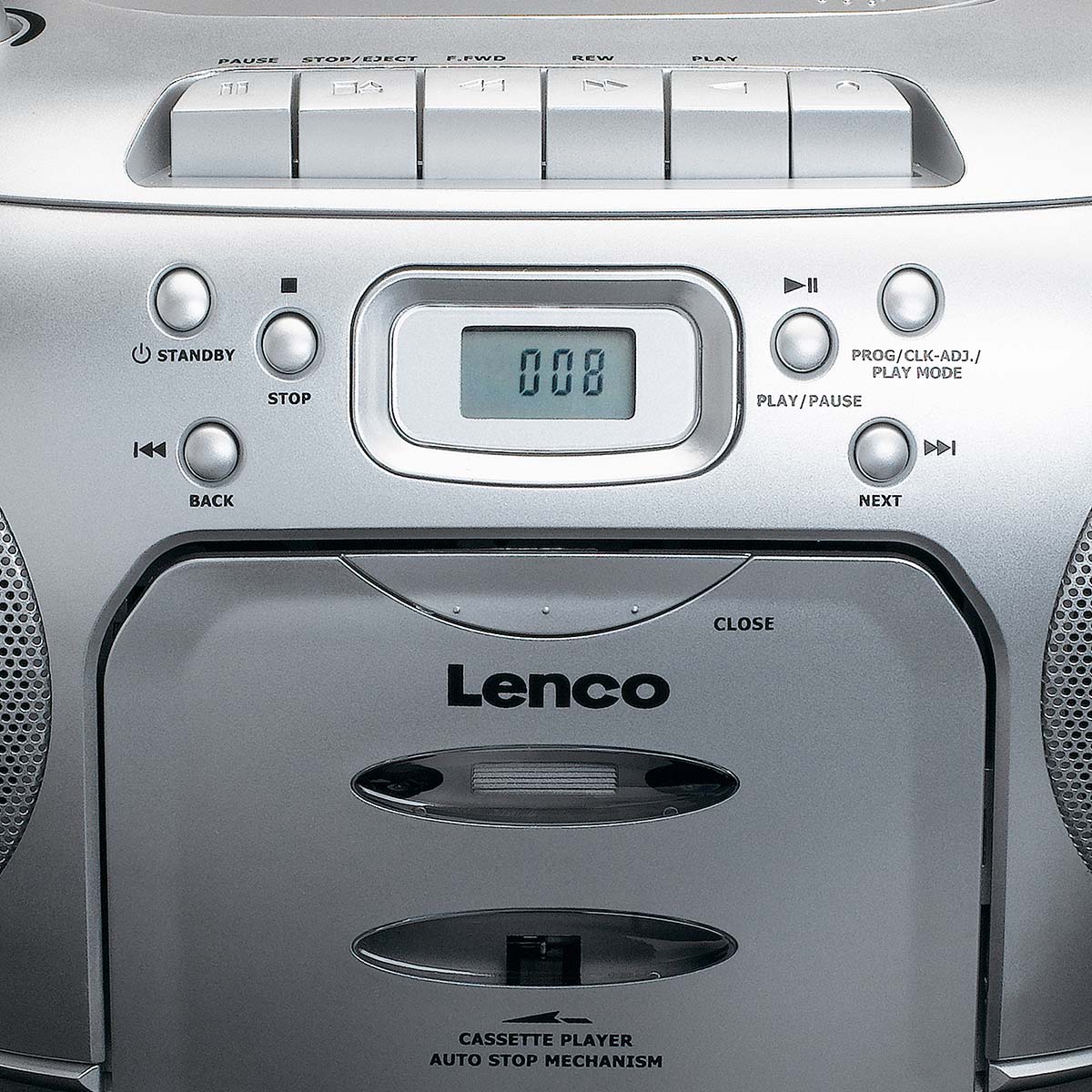 Portable FM Radio CD- Cassette player Silver - Afbeelding 6