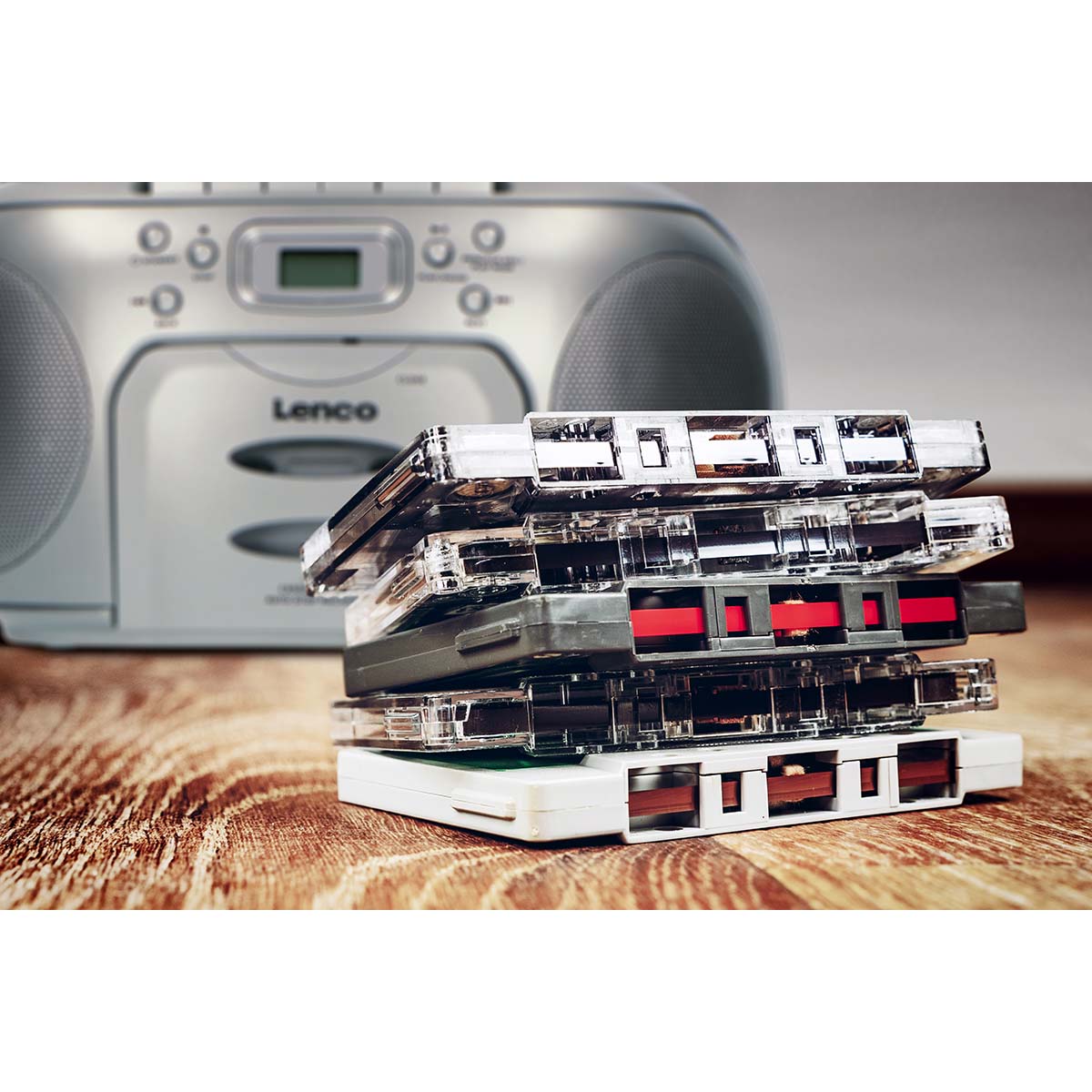 Portable FM Radio CD- Cassette player Silver - Afbeelding 8
