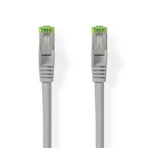 Cat 8.1 Netwerkkabel | S/FTP | RJ45 Male | RJ45 Male | 20.0 m | Rond | LSZH | Grijs | Label