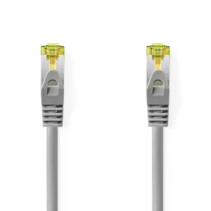 Cat 8.1 Netwerkkabel | S/FTP | RJ45 Male | RJ45 Male | 2.00 m | Rond | LSZH | Grijs | Label