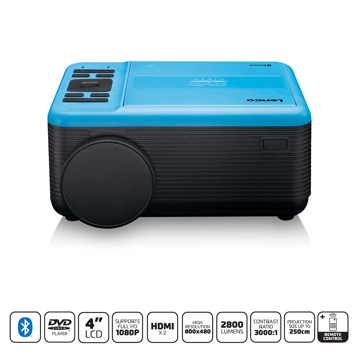 LCD Projector met DVD-speler en Bluetooth® Blue