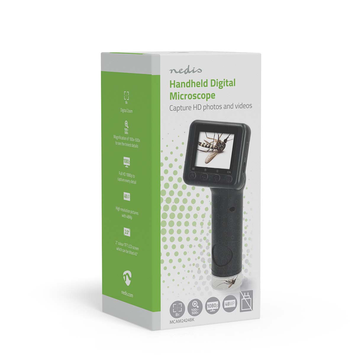 Microscoopcamera | 1080p@30fps | 48 MPixel | Zoom: 8 x | Vergroting: 500 x | Scherm grootte: 2 " | Ja | Zwart - Afbeelding 16