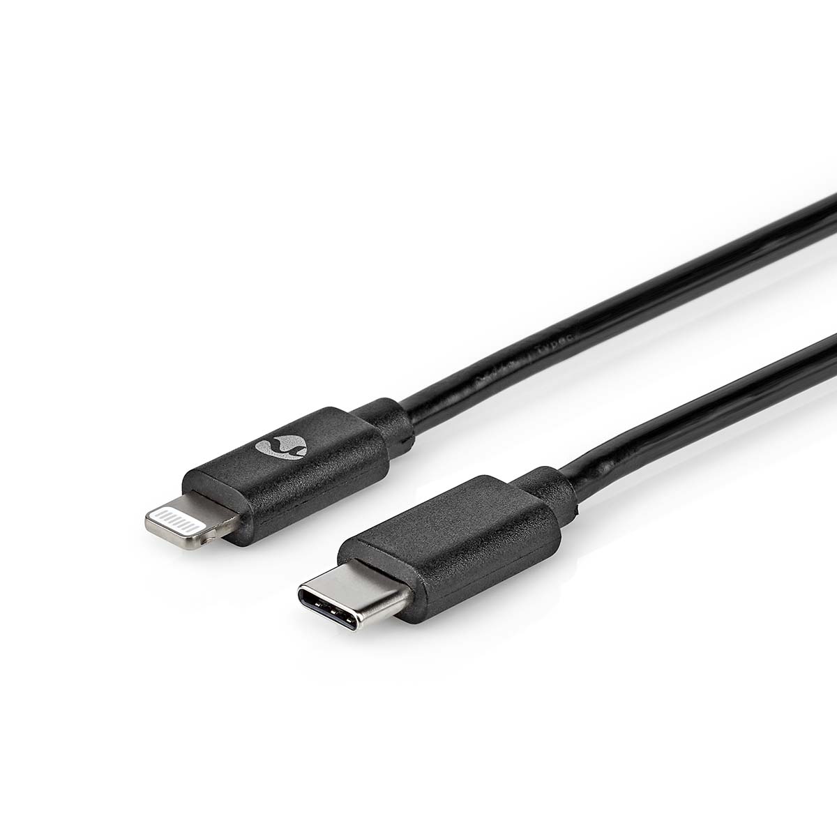 Lightning Kabel | USB 2.0 | Apple Lightning 8-Pins | USB-C™ Male | 480 Mbps | Vernikkeld | 1.00 m | Rond | PVC | Zwart | Label - Afbeelding 3