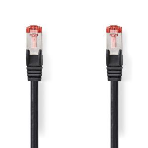 CAT6 Netwerkkabel | RJ45 Male | RJ45 Male | S/FTP | 30.0 m | Rond | LSZH | Zwart | Label