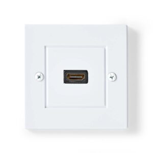 HDMI™ Wandcontactdoos | 1x HDMI™ Female | 4K@60Hz | HDMI™ Output | Zwart | 18 Gbps | Verguld | Doos