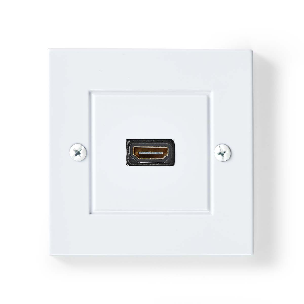 HDMI™ Wandcontactdoos | 1x HDMI™ Female | 4K@60Hz | HDMI™ Output | Zwart | 18 Gbps | Verguld | Doos