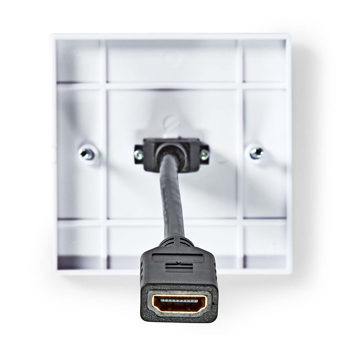 HDMI™ Wandcontactdoos | 1x HDMI™ Female | 4K@60Hz | HDMI™ Output | Zwart | 18 Gbps | Verguld | Doos - Afbeelding 2