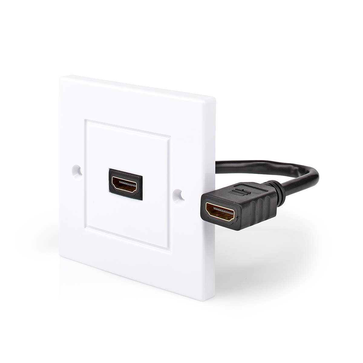 HDMI™ Wandcontactdoos | 1x HDMI™ Female | 4K@60Hz | HDMI™ Output | Zwart | 18 Gbps | Verguld | Doos - Afbeelding 4