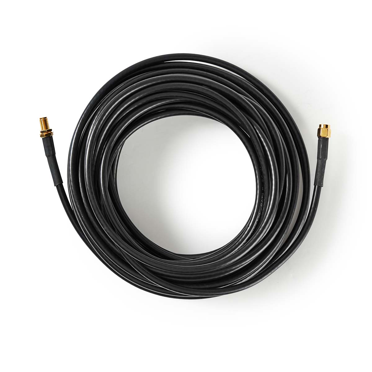 Antennekabel | SMA Male | SMA Female | Verguld | 50 Ohm | Dubbel Afgeschermd | 10.0 m | Rond | PVC | Zwart | Label - Afbeelding 4