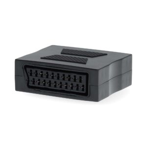 SCART-Adapter | SCART Female | SCART Female | Vernikkeld | Recht | ABS | Zwart | 1 Stuks | Doos