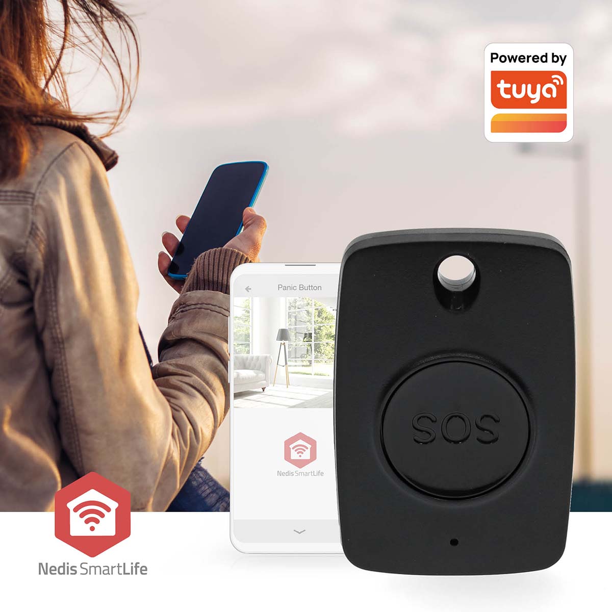 Smart Home Paniekknop | Zigbee 3.0 | Batterijtype: CR2450 | Zwart - Afbeelding 8