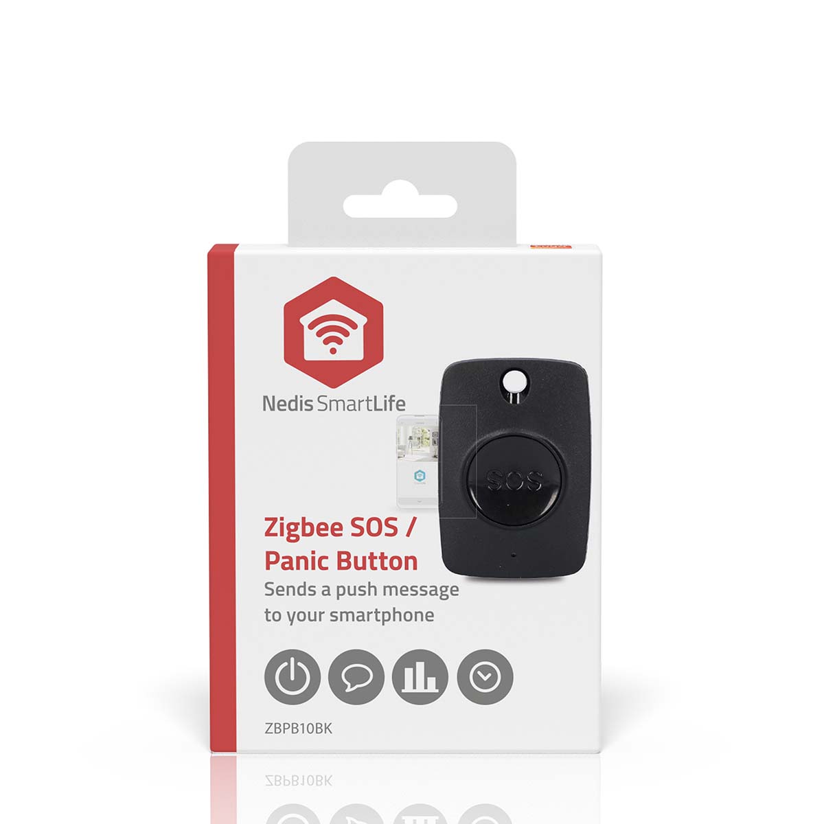 Smart Home Paniekknop | Zigbee 3.0 | Batterijtype: CR2450 | Zwart - Afbeelding 12