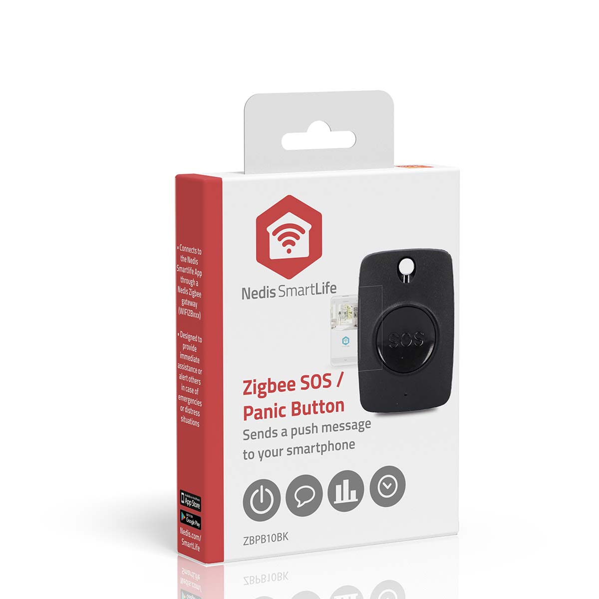 Smart Home Paniekknop | Zigbee 3.0 | Batterijtype: CR2450 | Zwart - Afbeelding 14