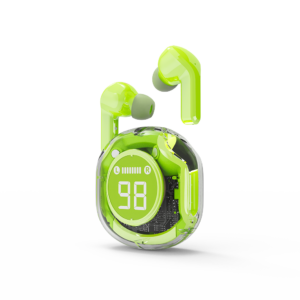 Transparante TWS in-ears, groen