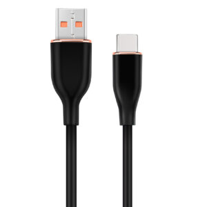 Premium siliconen USB-type-C laad- en datakabel, 1,5 m, zwart
