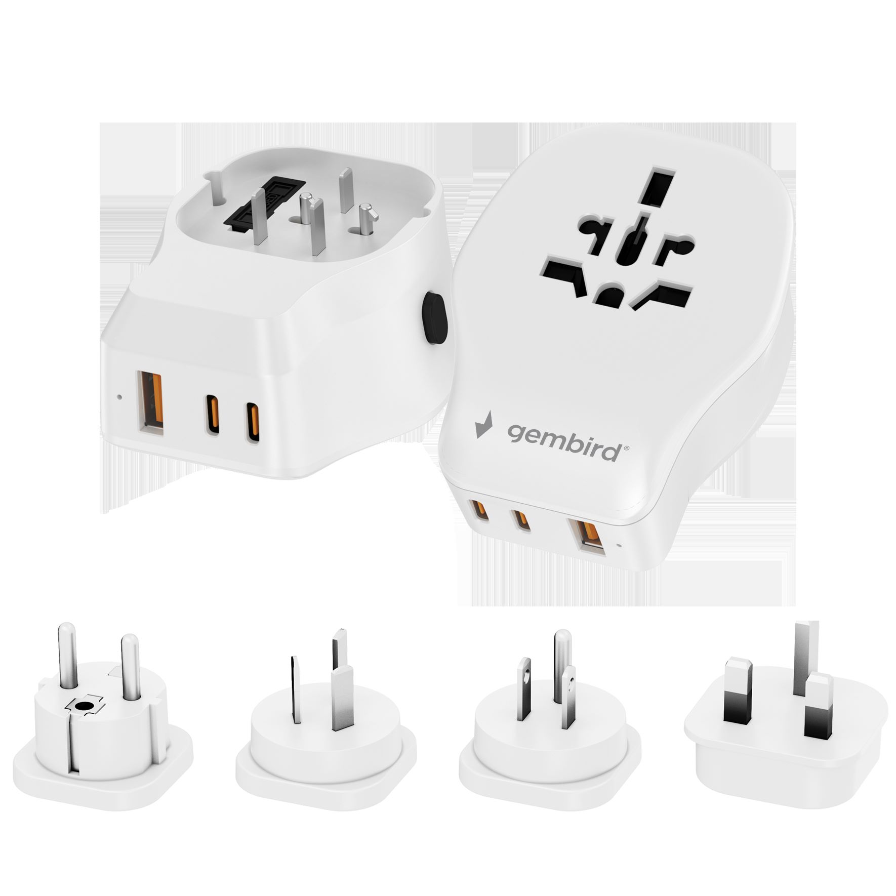 Universele reisstekkerset met USB lader, 20 W, wit - Afbeelding 8