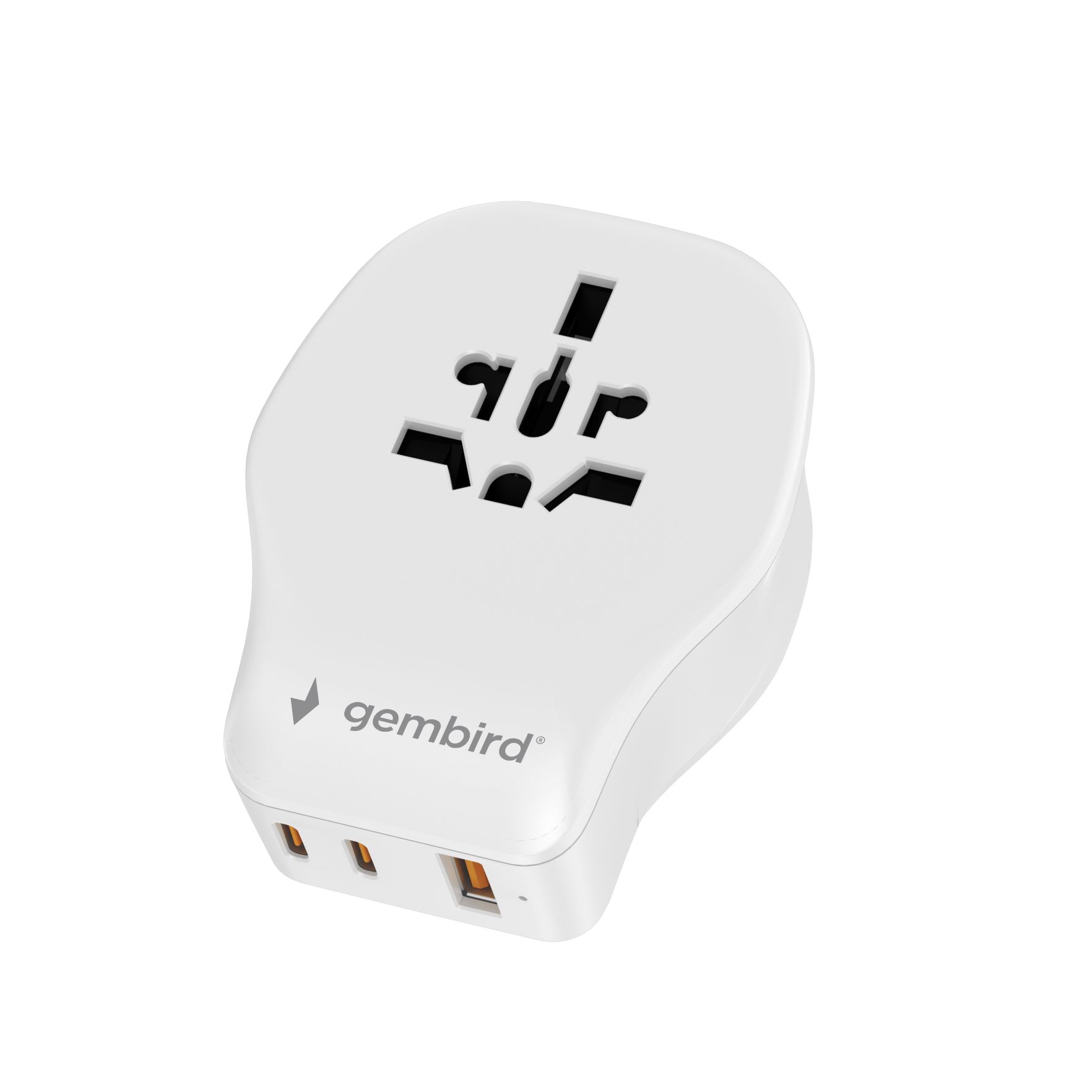 Universele reisstekkerset met USB lader, 20 W, wit afbeelding
