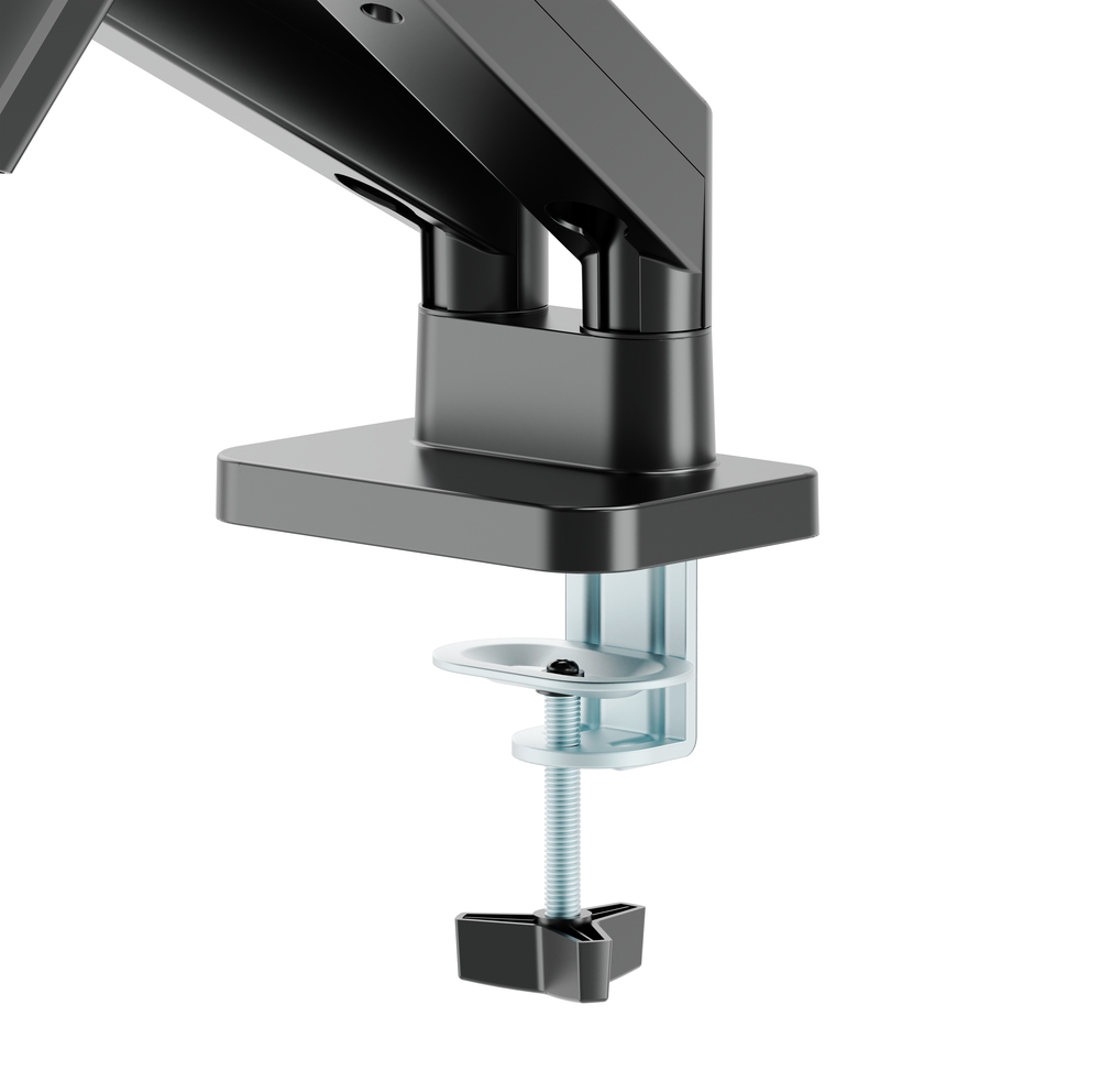 Full-motion dubbele monitorarm met gasveer, 17“-32'', zwart - Afbeelding 3