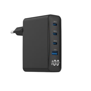 USB snellader 1xA, 3xC 100W Power Delivery zwart