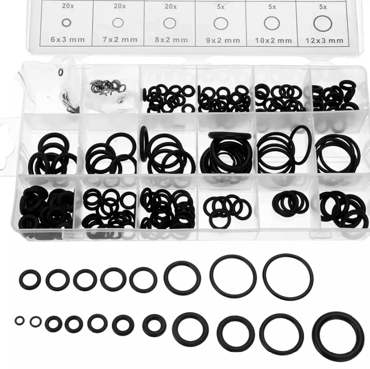O-Ringen Set 225-delig - Oliebestendige Rubber Afdichtringen afbeelding