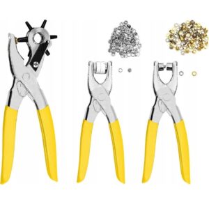 Lederbewerking Gereedschapsset – Revolvertang, Rivettang & Drukknoop Tang
