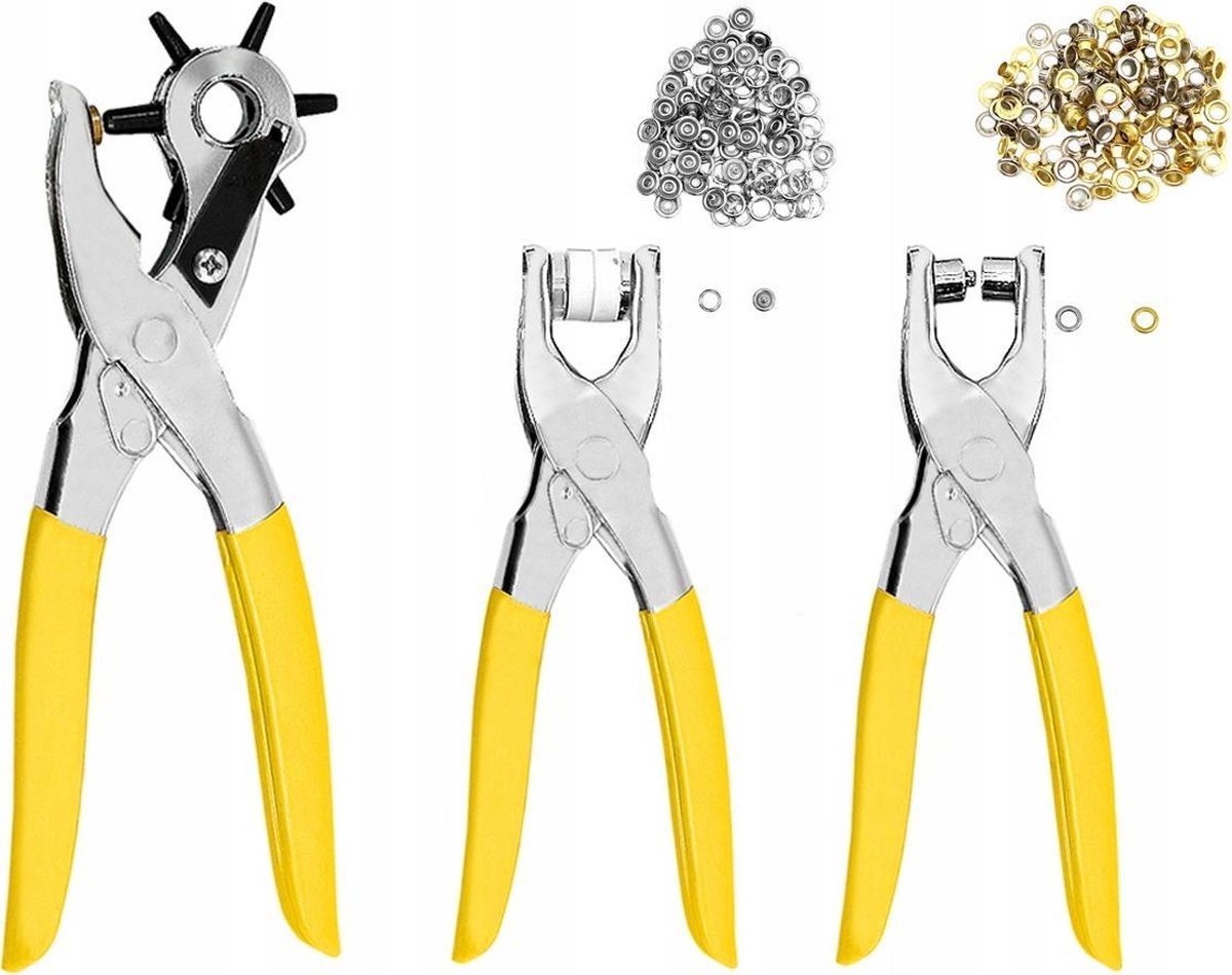 Lederbewerking Gereedschapsset - Revolvertang, Rivettang & Drukknoop Tang afbeelding