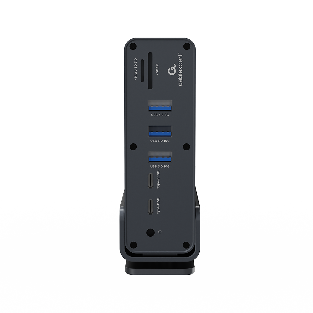 USB Type-C 15-in-1 multi-port adapter (USB hub A-poorten v.2x2 + v.3x3, Type-C + HDMIx2 + DisplayPort + PD + kaartlezer + Gigabit LAN + - Afbeelding 8
