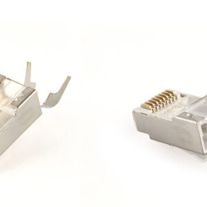 Afgeschermde modulaire RJ45 CAT7 stekker, 8P8C, 10 stuks