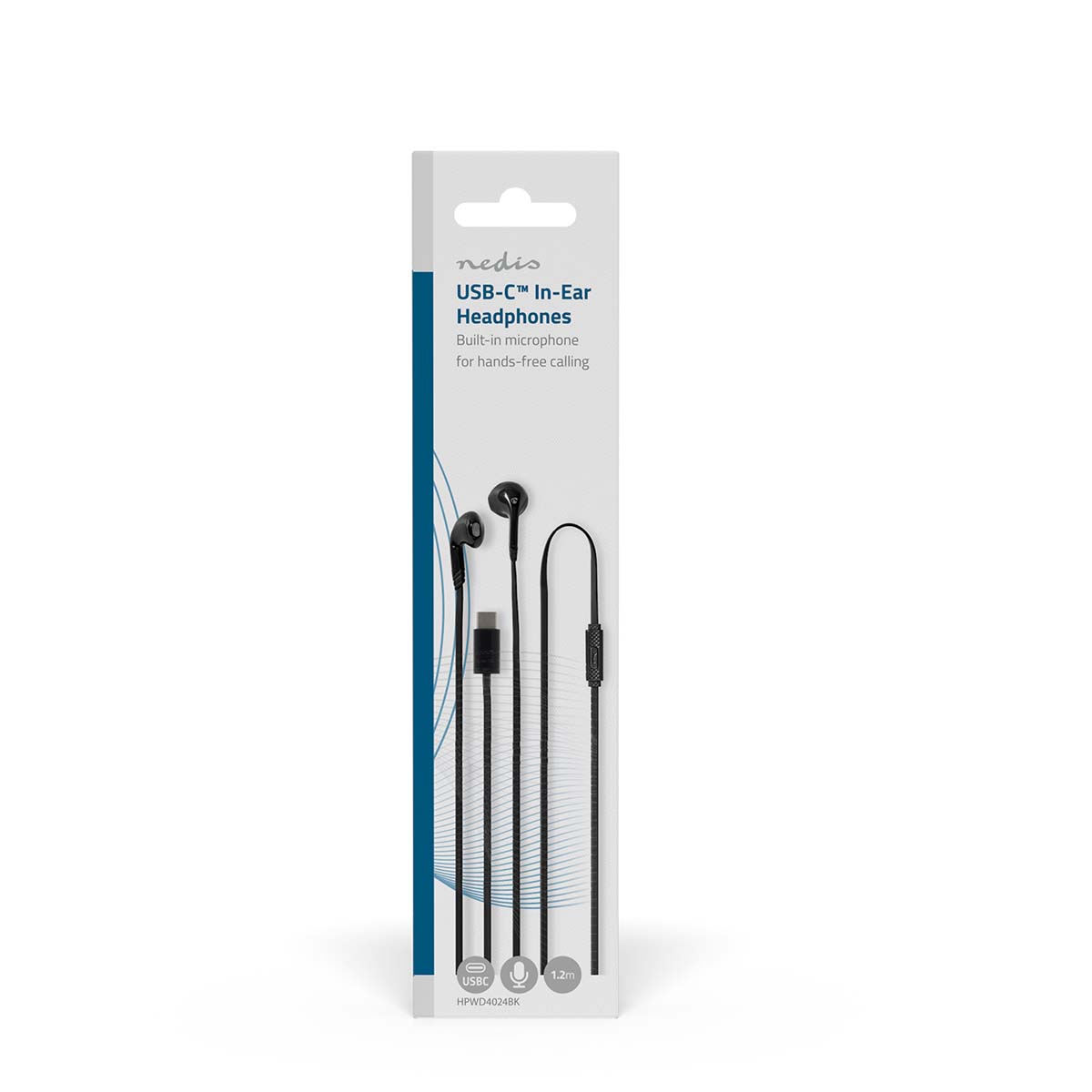 Bedrade Koptelefoon | USB-C™ | Kabellengte: 1.20 m | Ingebouwde microfoon | Volumebediening | Zwart - Afbeelding 3