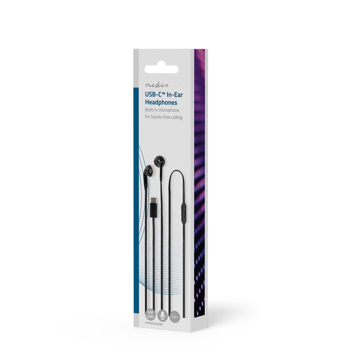 Bedrade Koptelefoon | USB-C™ | Kabellengte: 1.20 m | Ingebouwde microfoon | Volumebediening | Zwart - Afbeelding 4