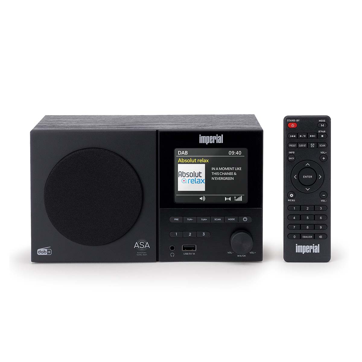 DABMAN-120BK DAB+, FM radio with BT,RC - Afbeelding 2