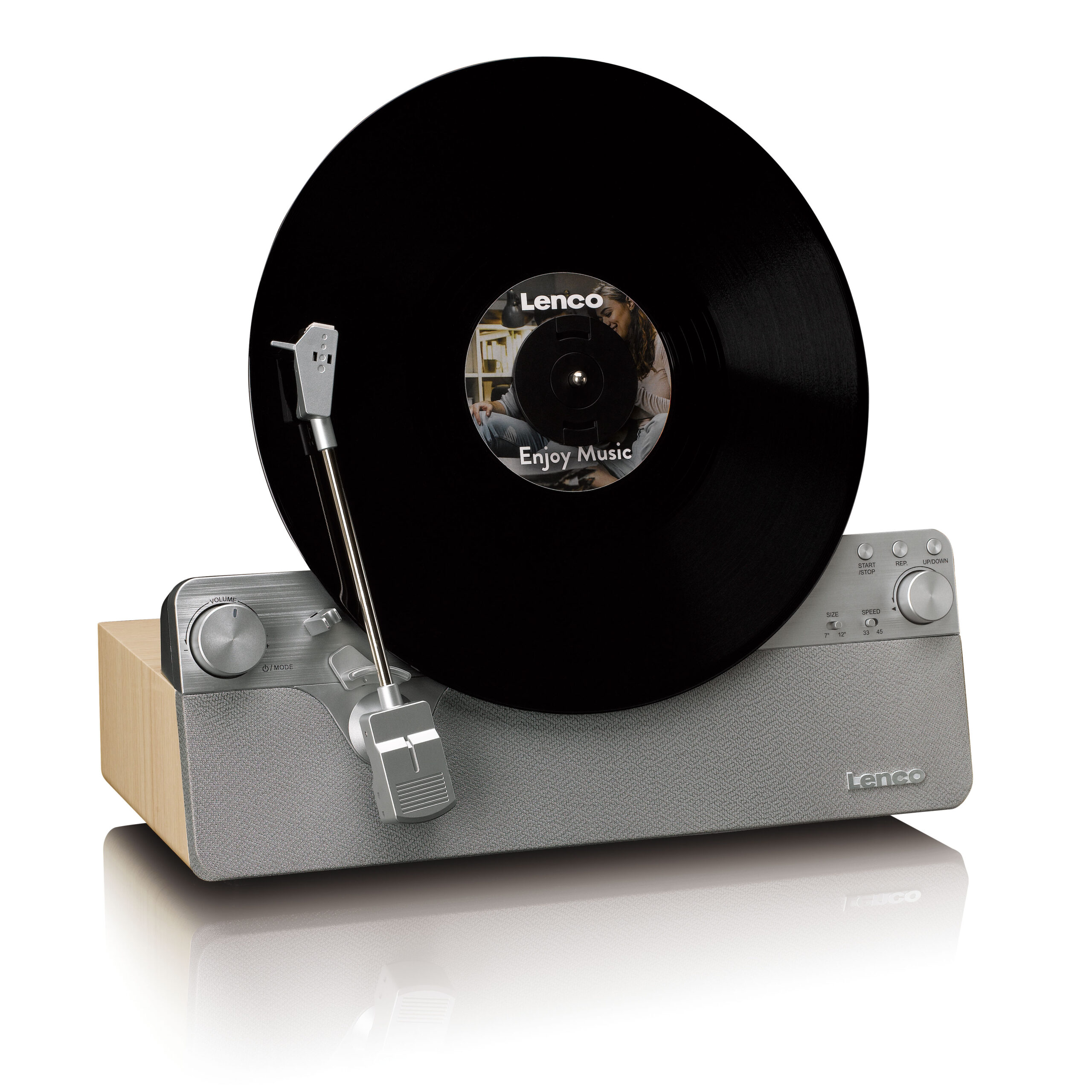 Volautomatische verticale platenspeler met ingebouwde luidsprekers en Bluetooth® Silver - Afbeelding 2