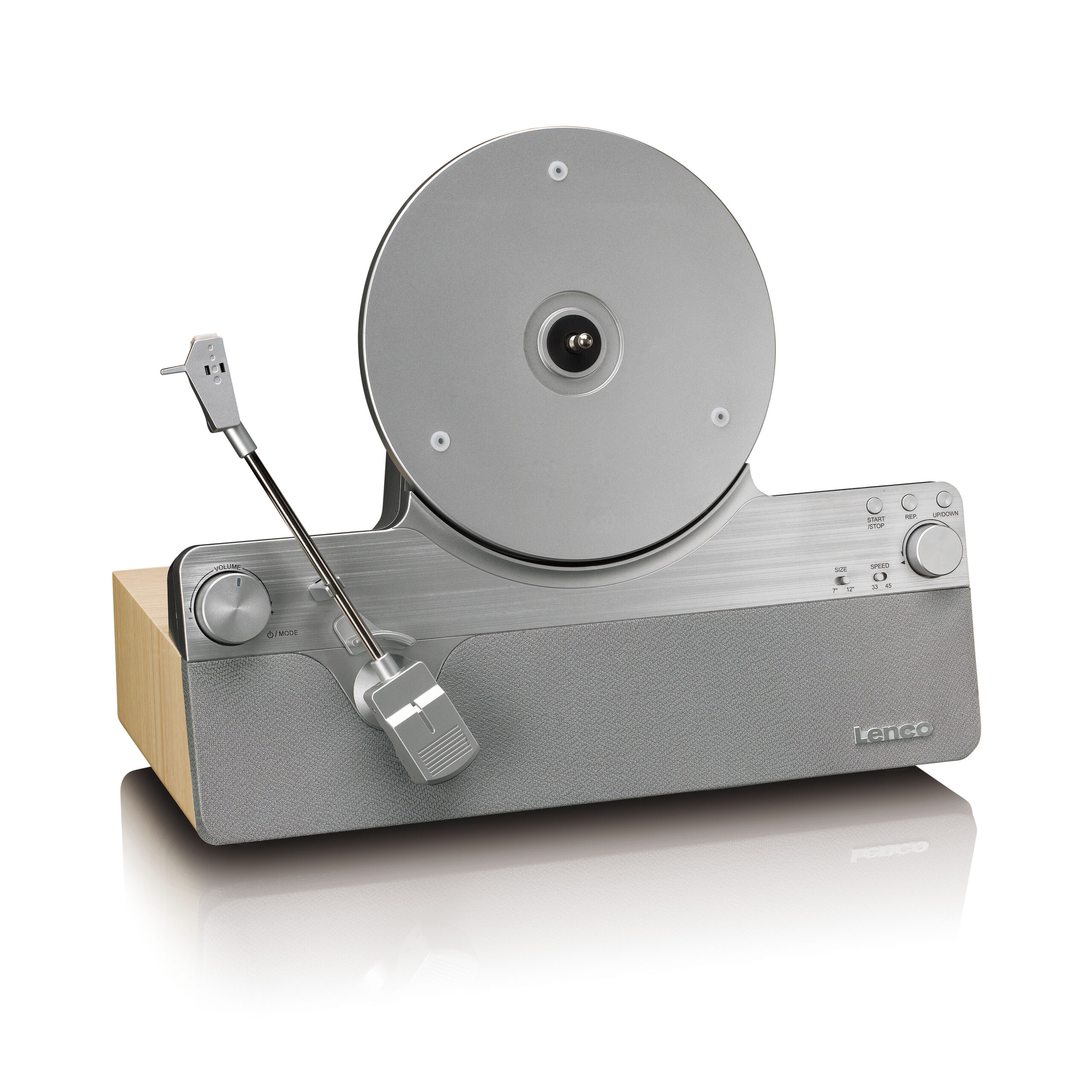 Volautomatische verticale platenspeler met ingebouwde luidsprekers en Bluetooth® Silver - Afbeelding 4