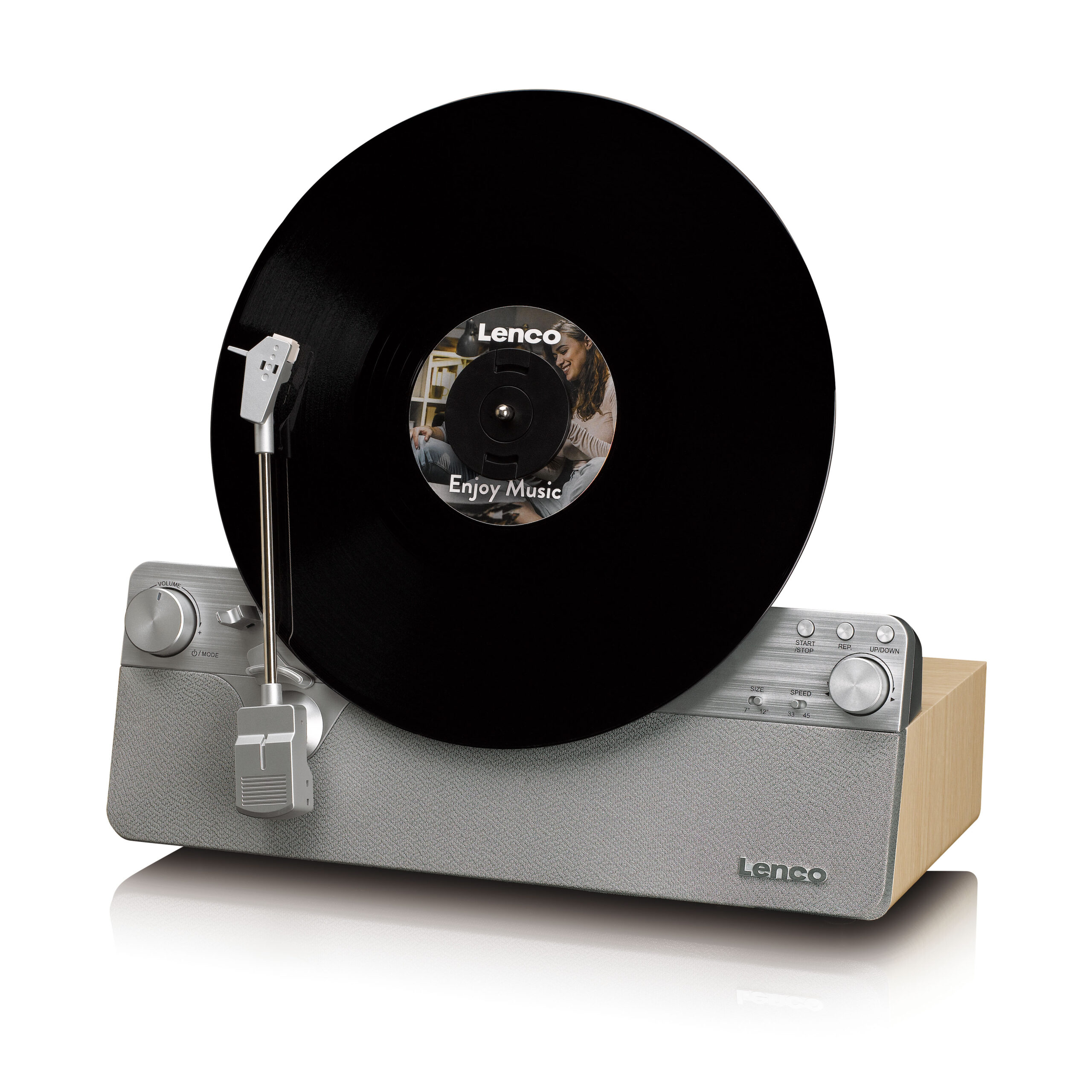 Volautomatische verticale platenspeler met ingebouwde luidsprekers en Bluetooth® Silver - Afbeelding 5