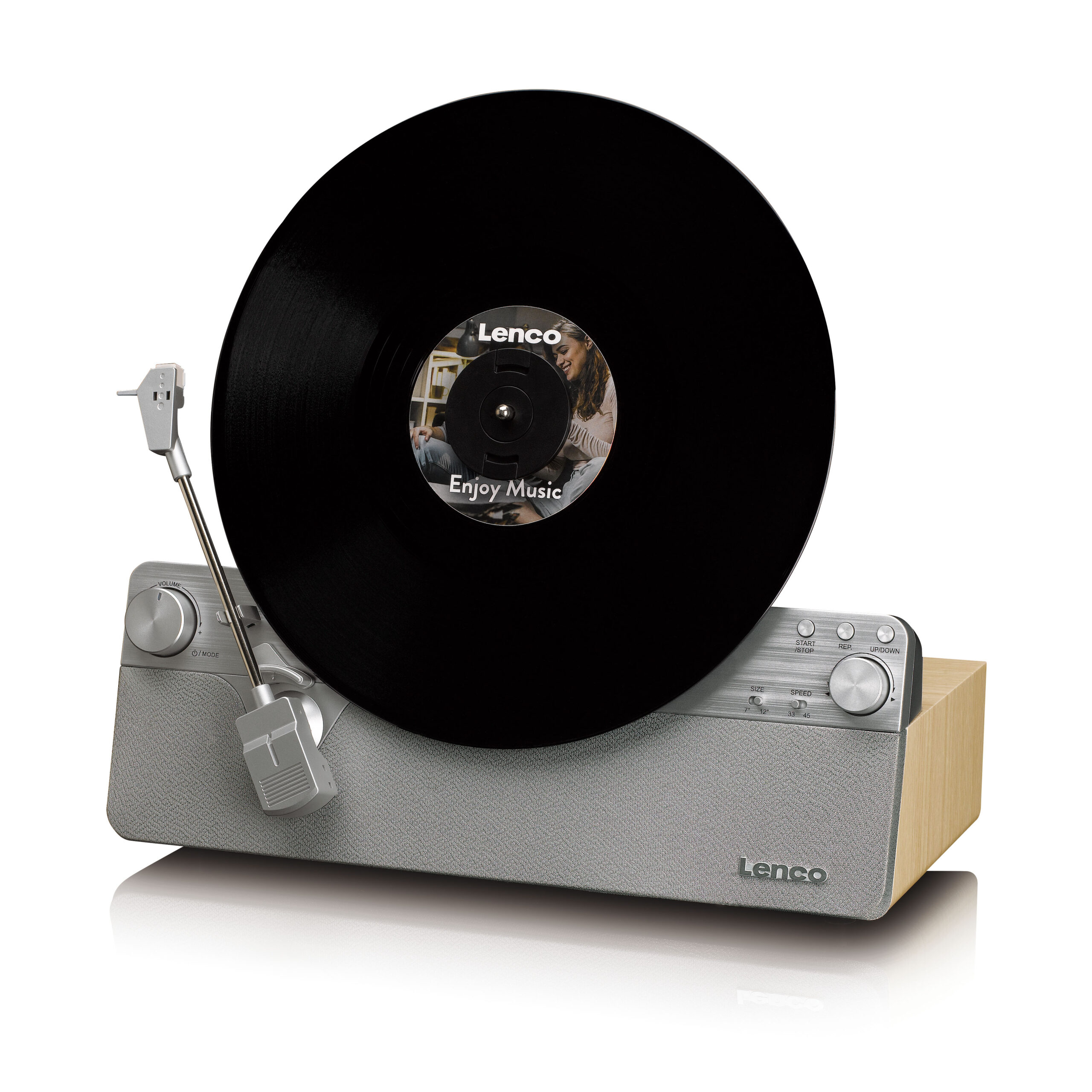 Volautomatische verticale platenspeler met ingebouwde luidsprekers en Bluetooth® Silver - Afbeelding 6