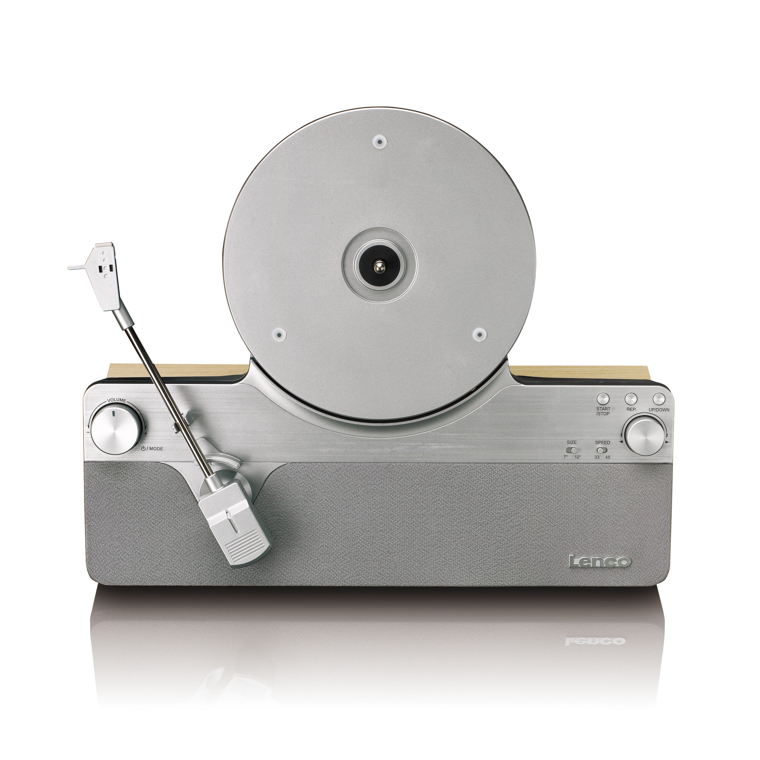 Volautomatische verticale platenspeler met ingebouwde luidsprekers en Bluetooth® Silver - Afbeelding 12