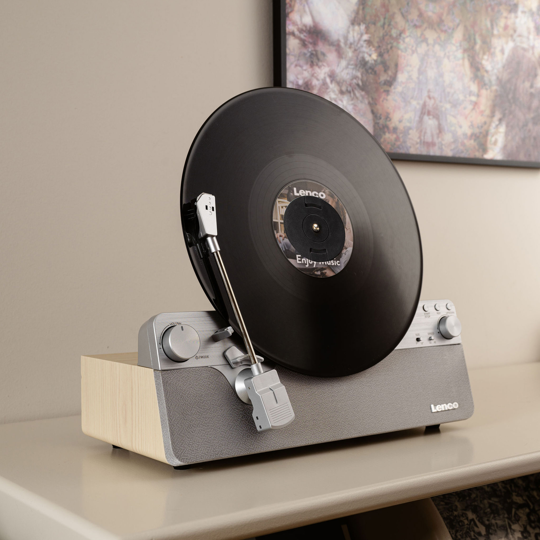 Volautomatische verticale platenspeler met ingebouwde luidsprekers en Bluetooth® Silver - Afbeelding 14