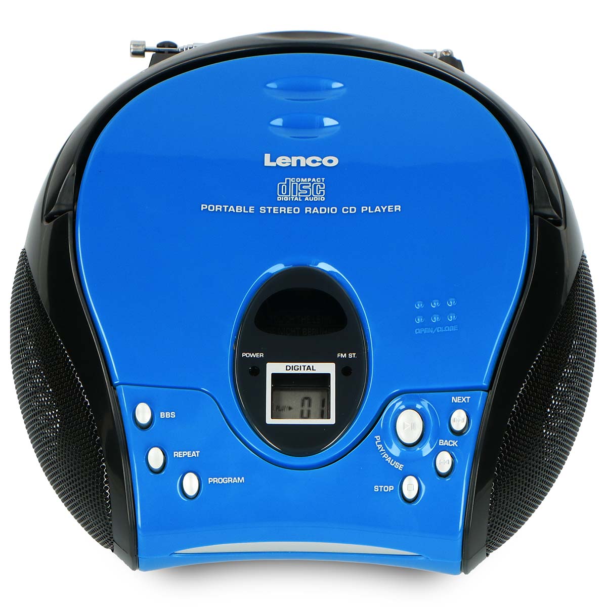 Draagbare stereo FM radio met CD-speler