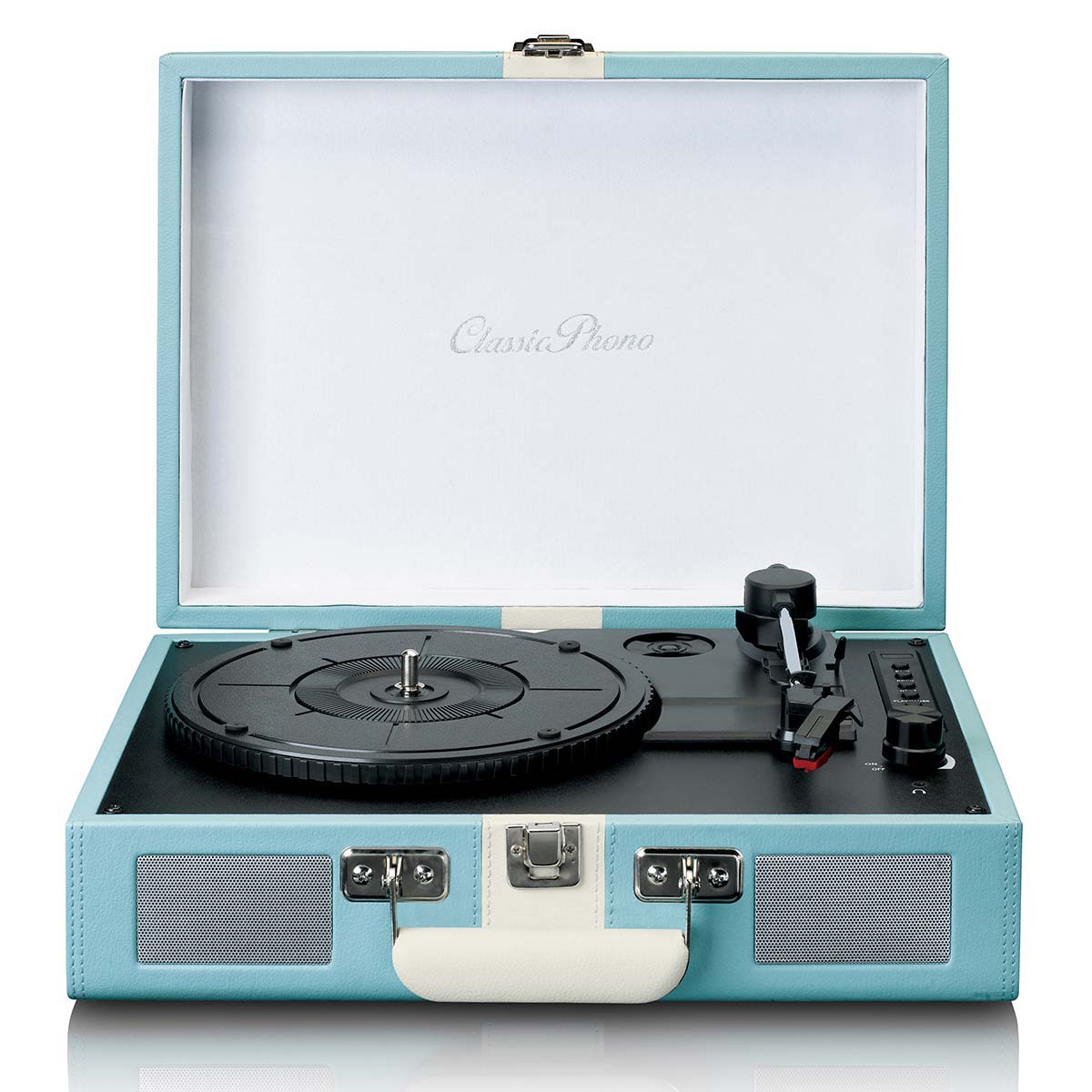 Record Player with Bluetooth® reception and built in speakers Blue / White - Afbeelding 2