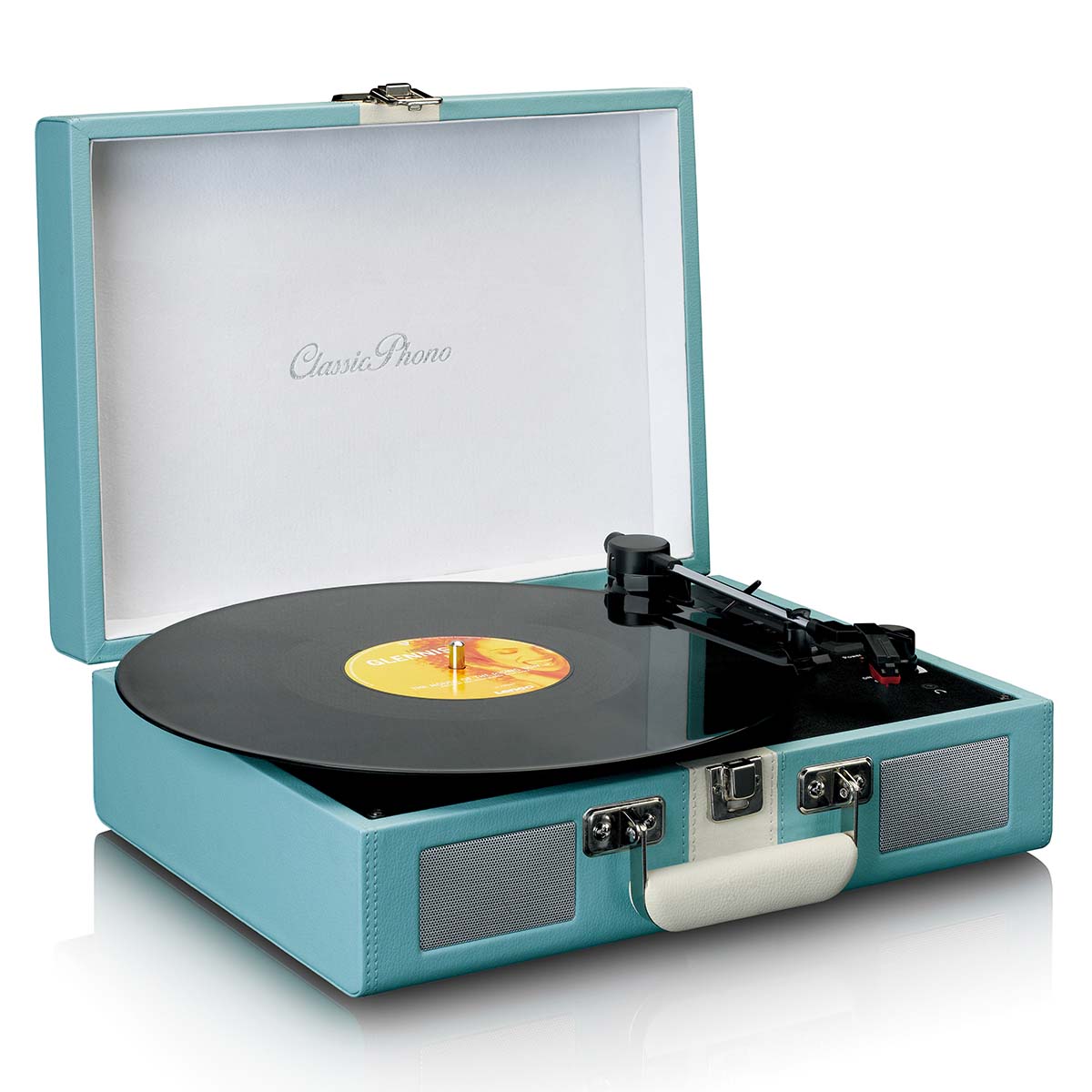 Record Player with Bluetooth® reception and built in speakers Blue / White - Afbeelding 5