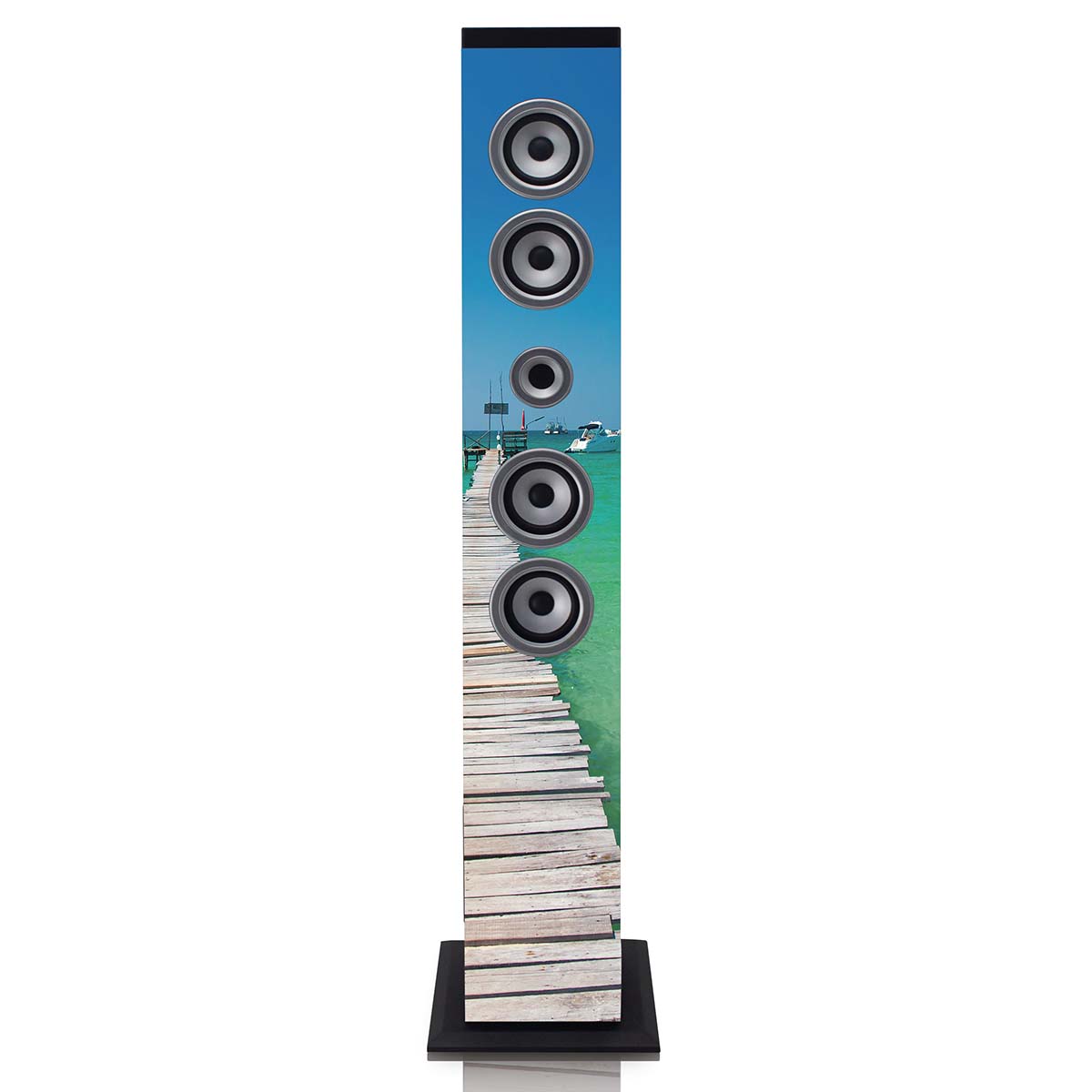 Speakertower met Bluetooth®, PLL FM-radio, USB- en SD-speler