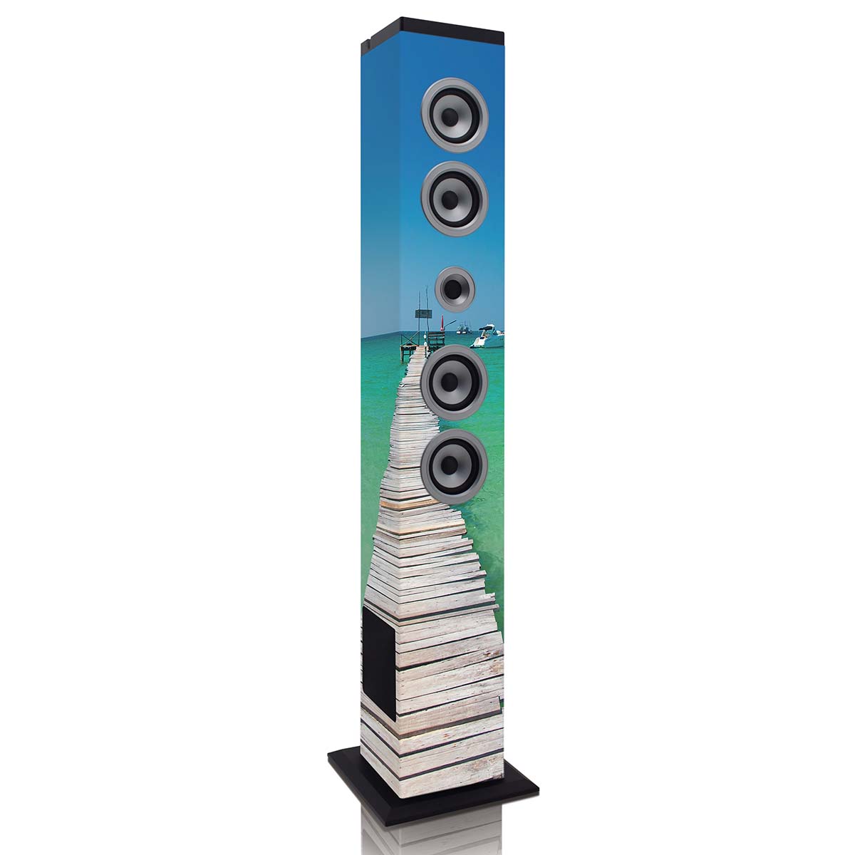 Speakertower met Bluetooth®, PLL FM-radio, USB- en SD-speler - Afbeelding 3