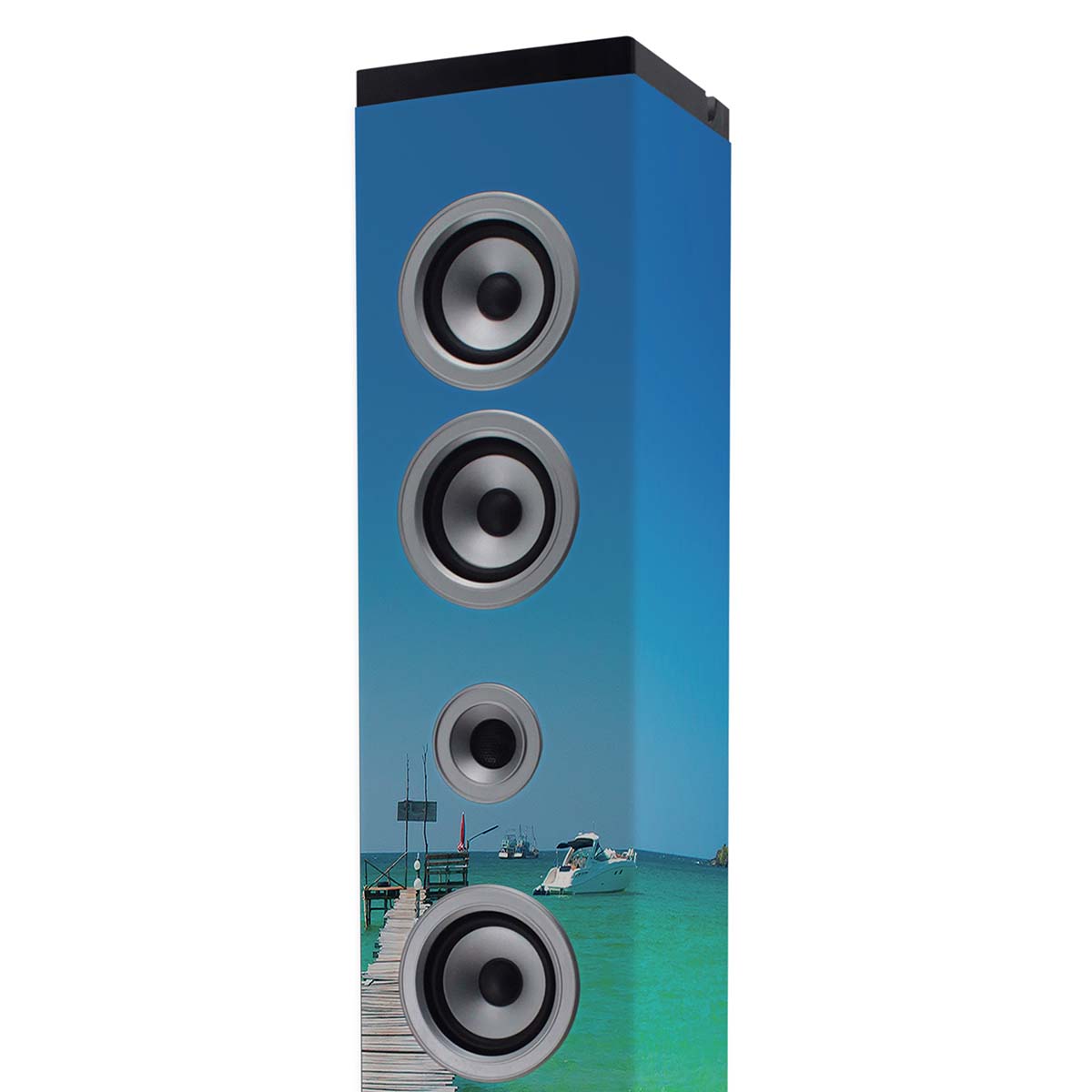 Speakertower met Bluetooth®, PLL FM-radio, USB- en SD-speler - Afbeelding 5