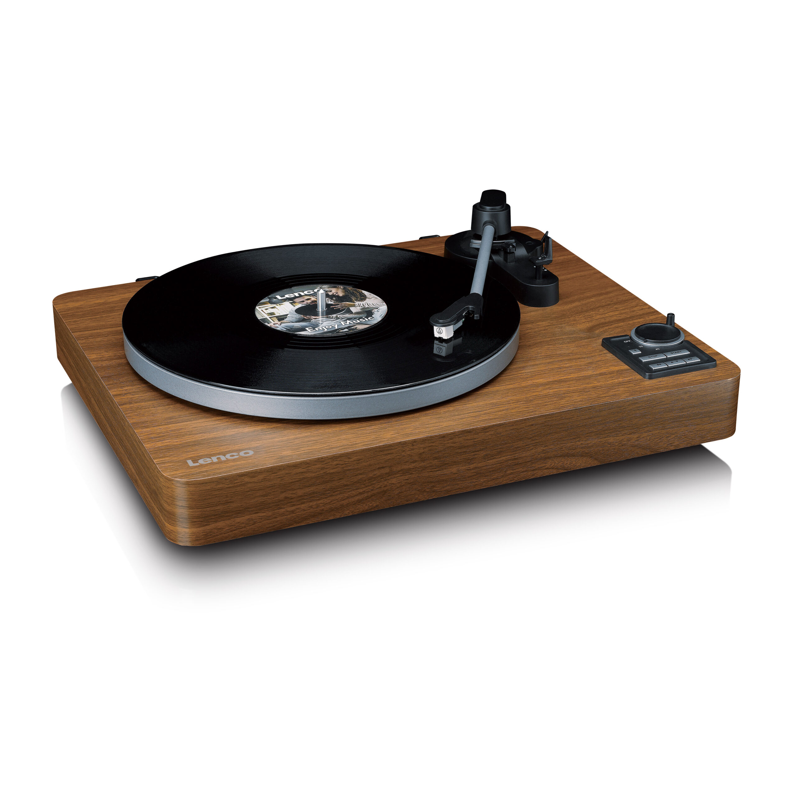 Volautomatische platenspeler met Bluetooth® transmissie en voorversterker Metalen platenspeler en toonarm Hout - Afbeelding 8