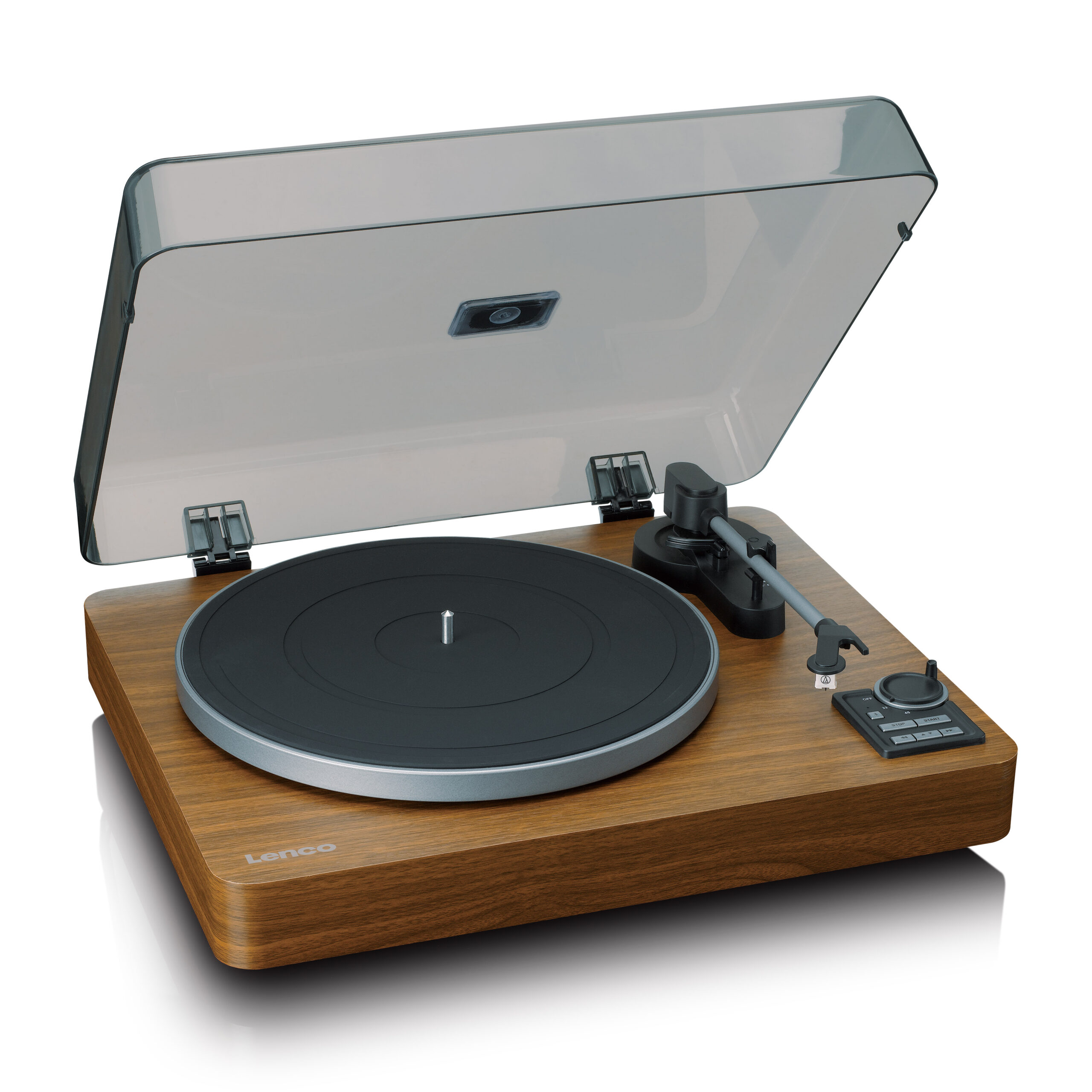 Volautomatische platenspeler met Bluetooth® transmissie en voorversterker Metalen platenspeler en toonarm Hout - Afbeelding 11